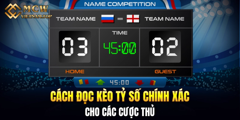 Cách đọc kèo tỷ số chính xác cho các cược thủ